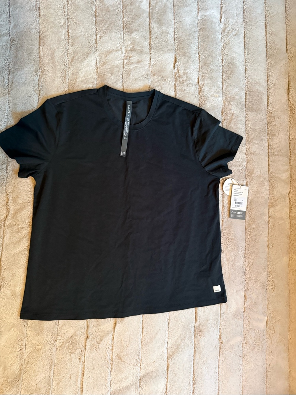 Vuori Feather Tee, Washed Black, Size Medium